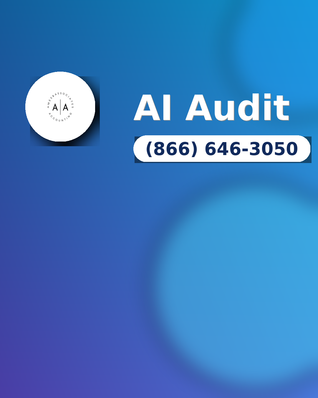 AI Audit graphic with Ames & Associates logo and phone (866) 646-3050